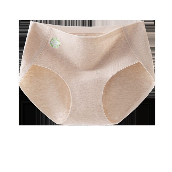 High Quality 7 A Class Raw Cotton Color 0 Dyed Nature Friendly Breathable Mid Rise Cotton Underwear for Women - 图片 2
