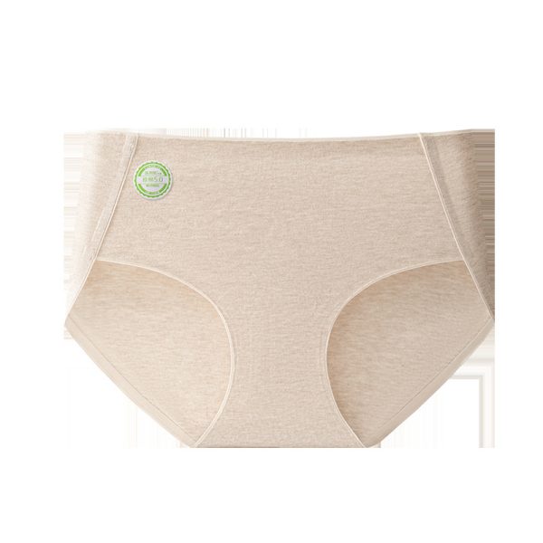High Quality 7 A Class Raw Cotton Color 0 Dyed Nature Friendly Breathable Mid Rise Cotton Underwear for Women - 图片 10