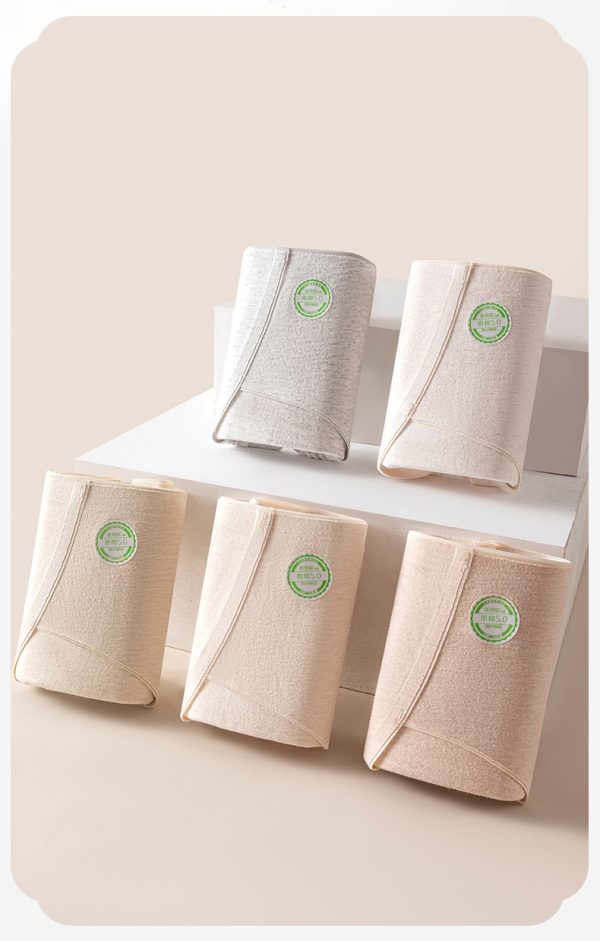 High Quality 7 A Class Raw Cotton Color 0 Dyed Nature Friendly Breathable Mid Rise Cotton Underwear for Women - 图片 6